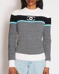 Chanel 22/B CC Striped Long Sleeve Jumper Size FR 36 (UK 8)