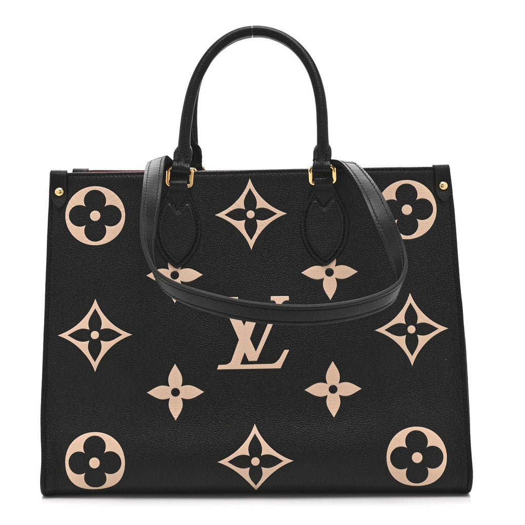 Louis Vuitton Empreinte Monogram Giant Onthego MM Black Beige