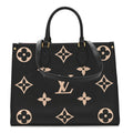 Louis Vuitton Empreinte Monogram Giant Onthego MM Black Beige