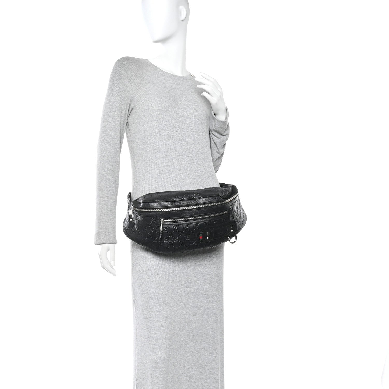 Gucci Guccissima Web Belt Bag Black