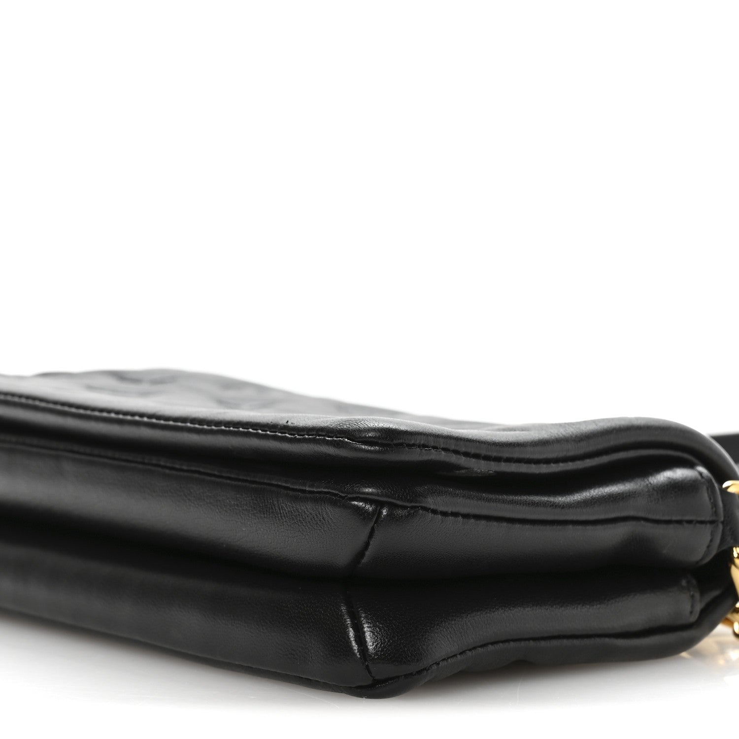 Louis Vuitton Lambskin Embossed Monogram Pochette Coussin Crossbody Black