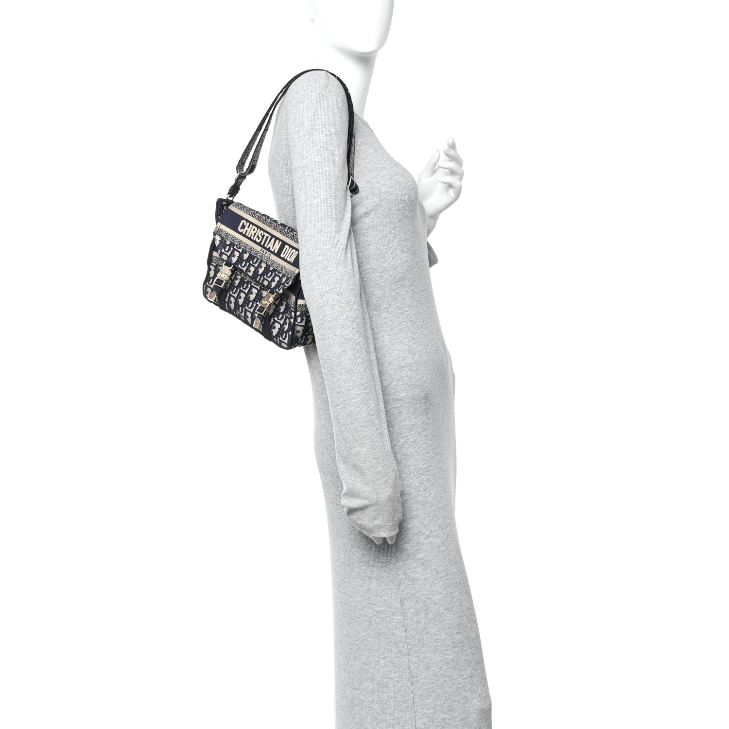 Christian Dior Oblique Small Diorcamp Bag Blue