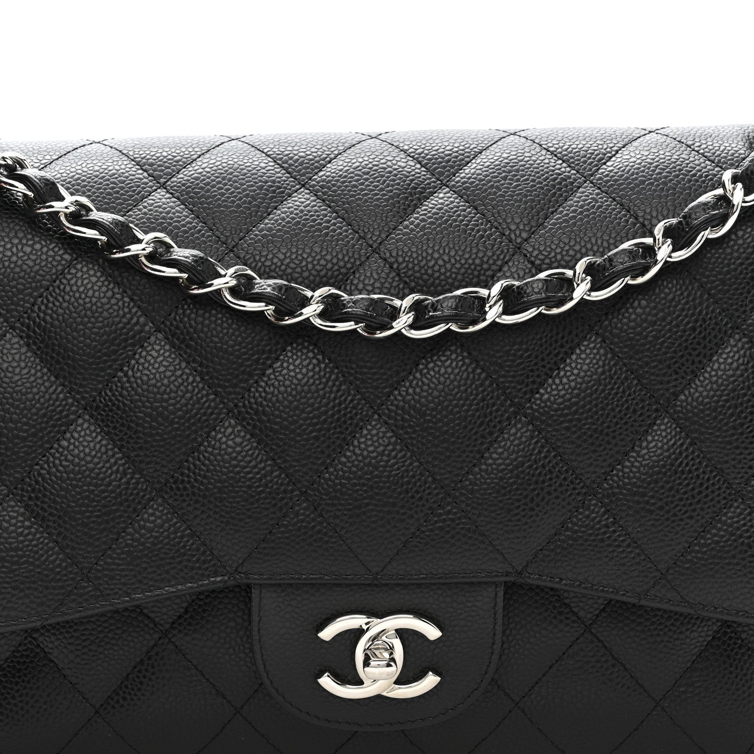 Chanel Caviar Quilted Jumbo Double Flap Black