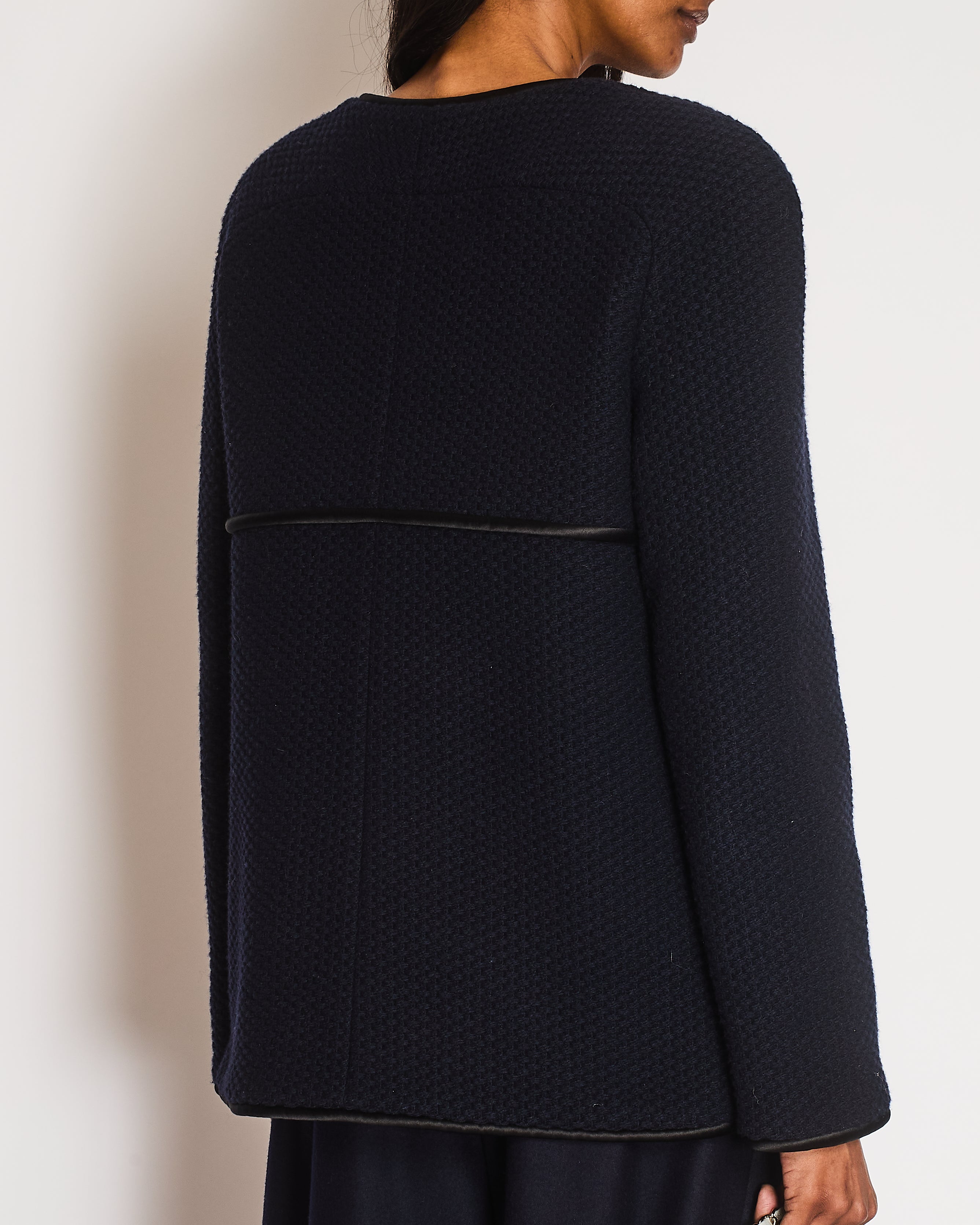 Chanel 15/A Paris - Salzburg Navy Collarless Jacket Size FR 42 (UK 14)