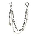 Louis Vuitton Metal Pearls Mini Chain Belt Bag Charm Silver