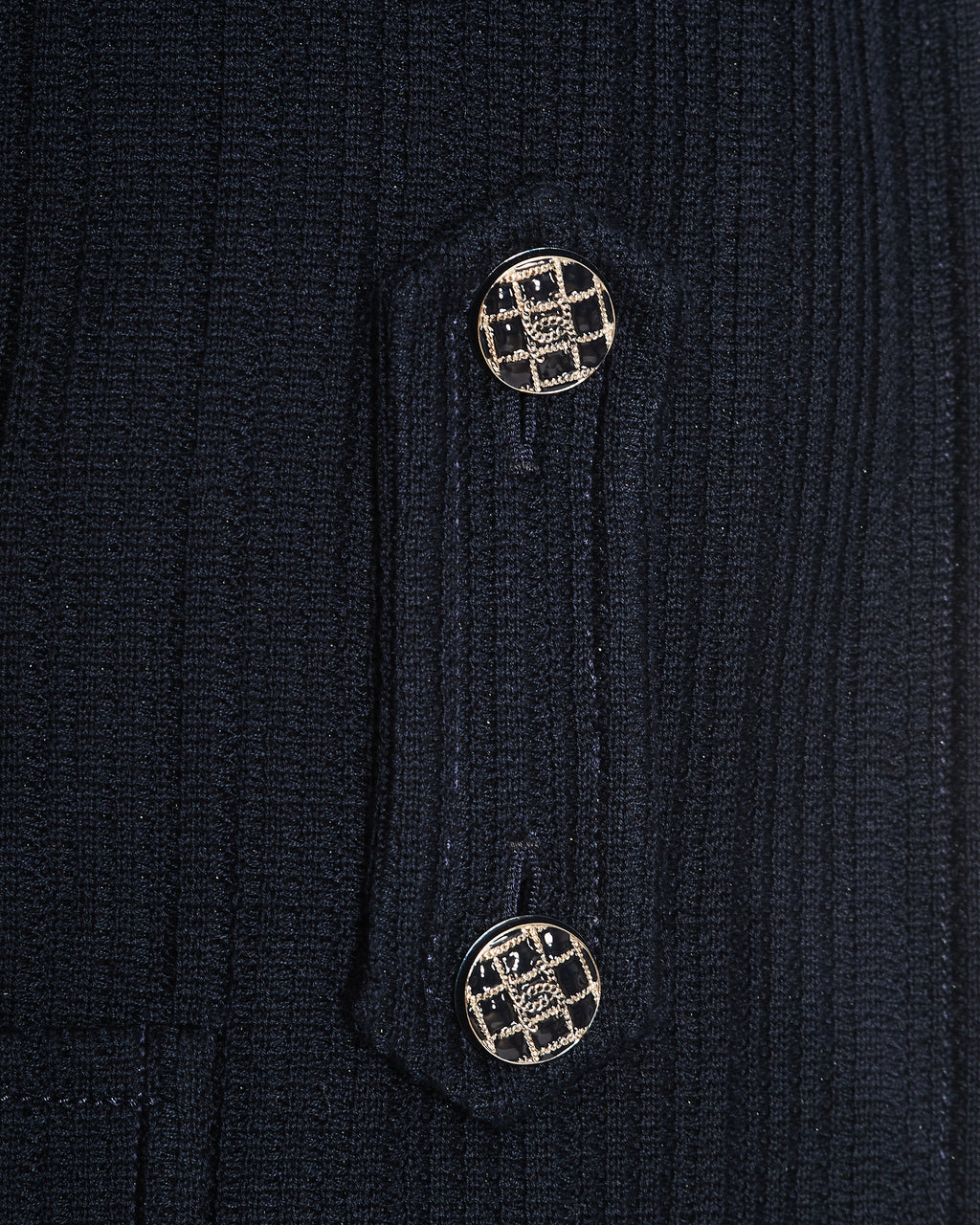 Chanel Navy Single Breasted Two-Piece Jacket and Trouser Set Size FR 42 (UK 14)