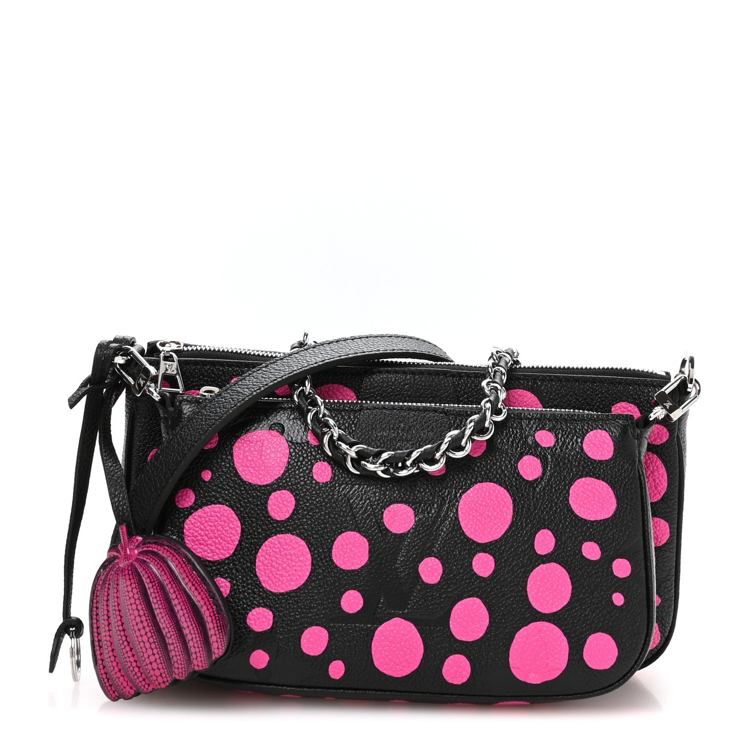 Louis Vuitton LV X YK Empreinte Multi Pochette Accessories Black Fuchsia