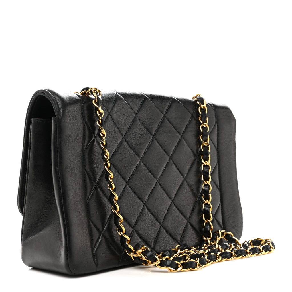 Chanel Lambskin Quilted Medium Single Flap Black