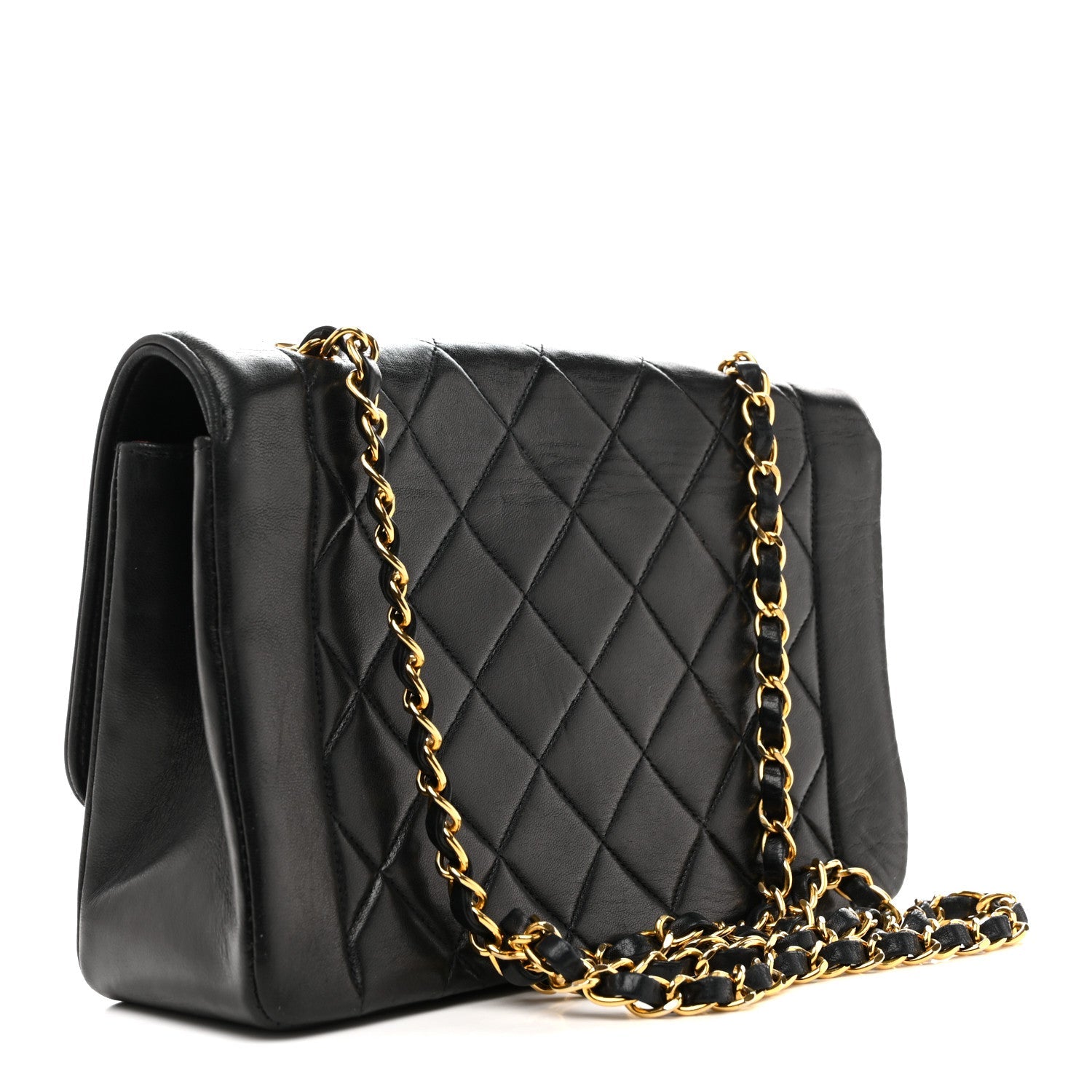 Chanel Lambskin Quilted Medium Single Flap Black