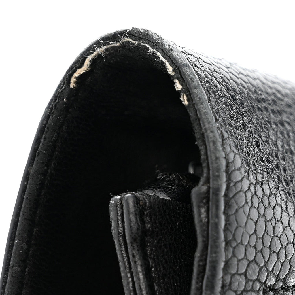 Chanel Caviar Timeless CC Wallet On Chain WOC Black