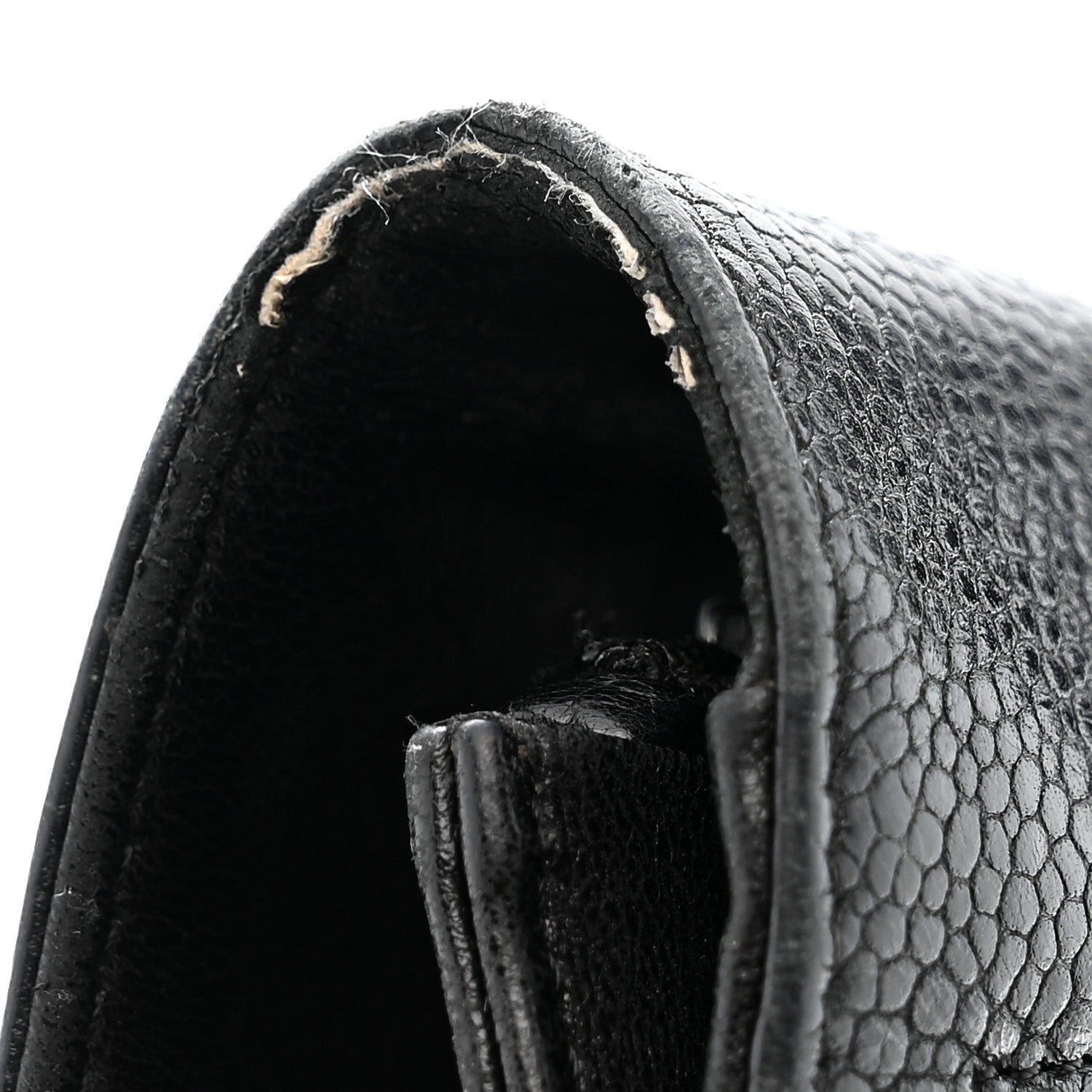 Chanel Caviar Timeless CC Wallet On Chain WOC Black