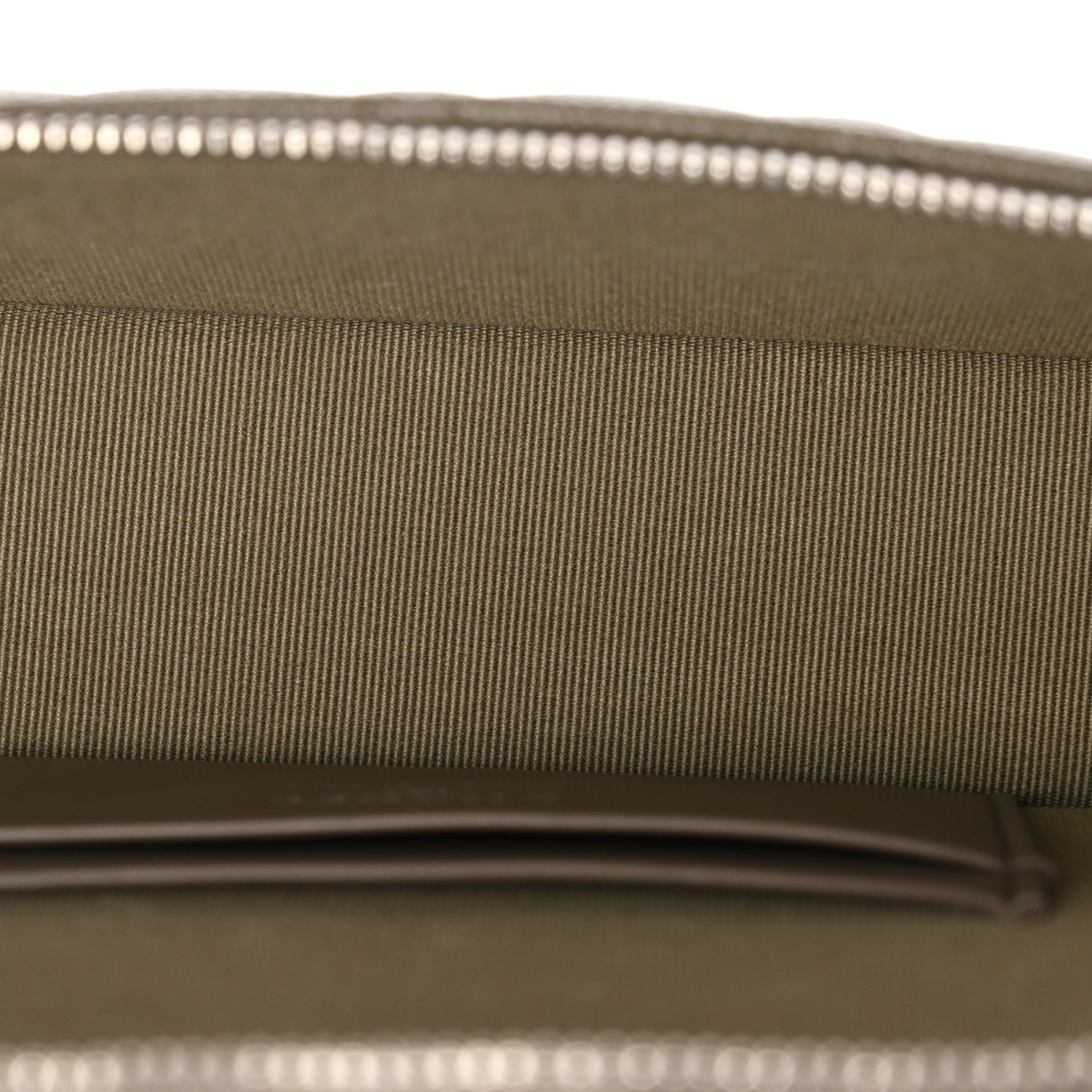 Chanel Caviar Quilted Top Handle Slim Vanity With Chain Dark Khaki