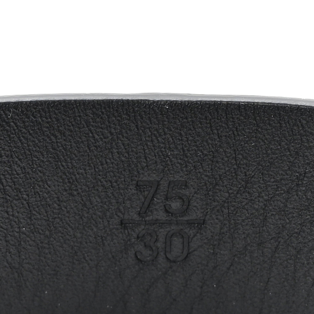 Calfskin Crystal CC Vendome 75 30 Belt  Black