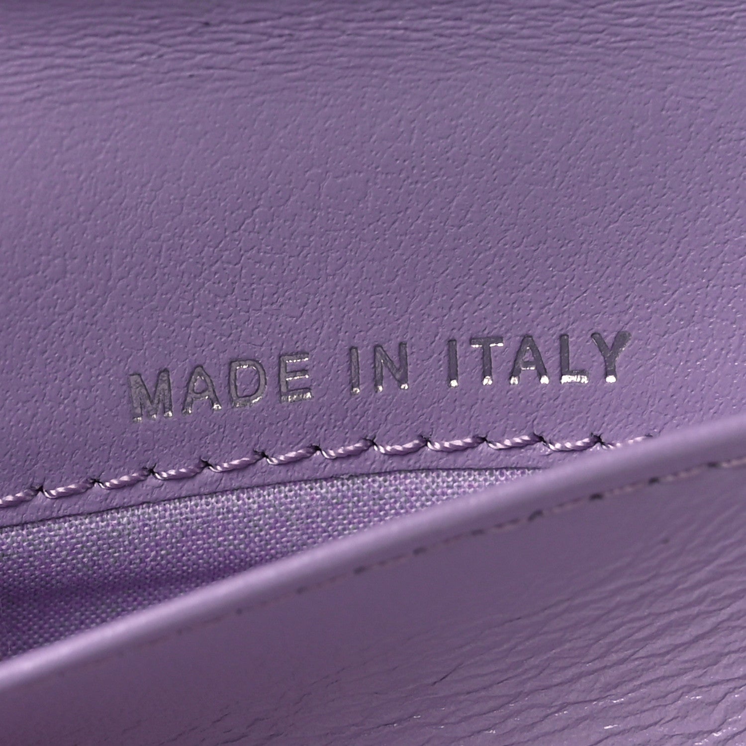 Caviar Quilted CC Logo Double Flap Wallet Light Purple