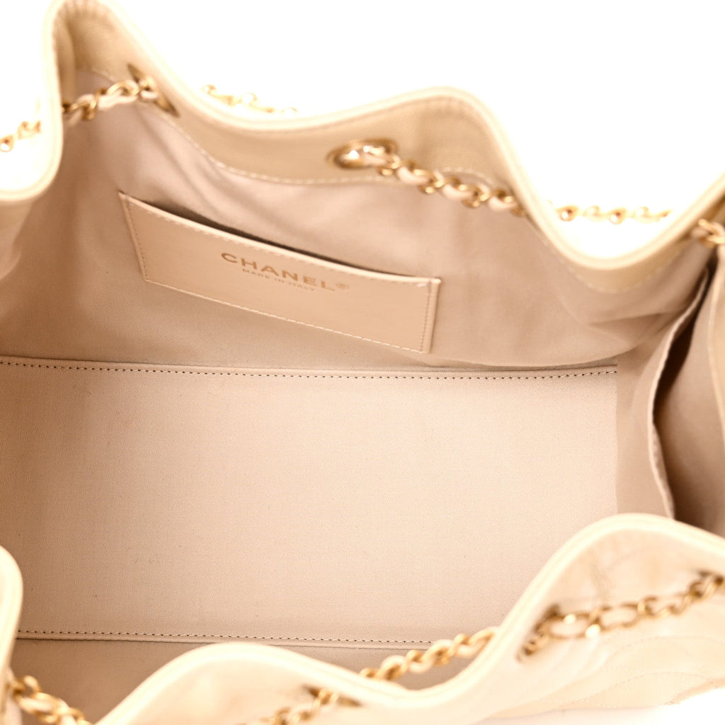 Chanel Caviar Quilted Small Chanel 25 Handbag Light Beige
