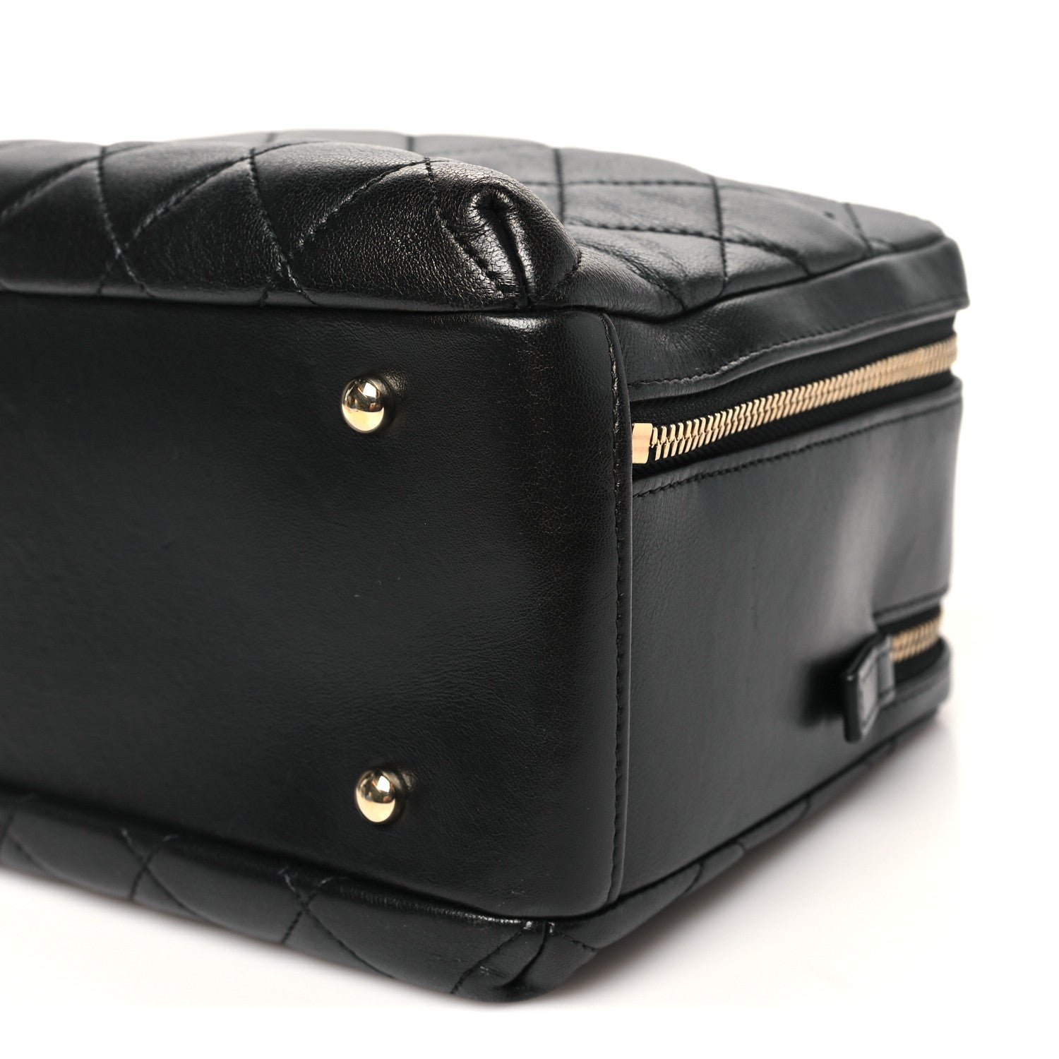Chanel Lambskin Quilted Medium Trendy CC Bowling Bag Black