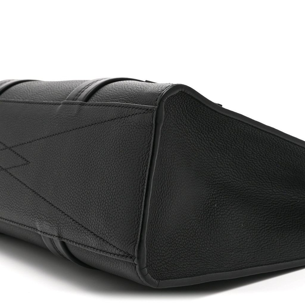Louis Vuitton Grained Calfskin LV Aerogram Tote Black