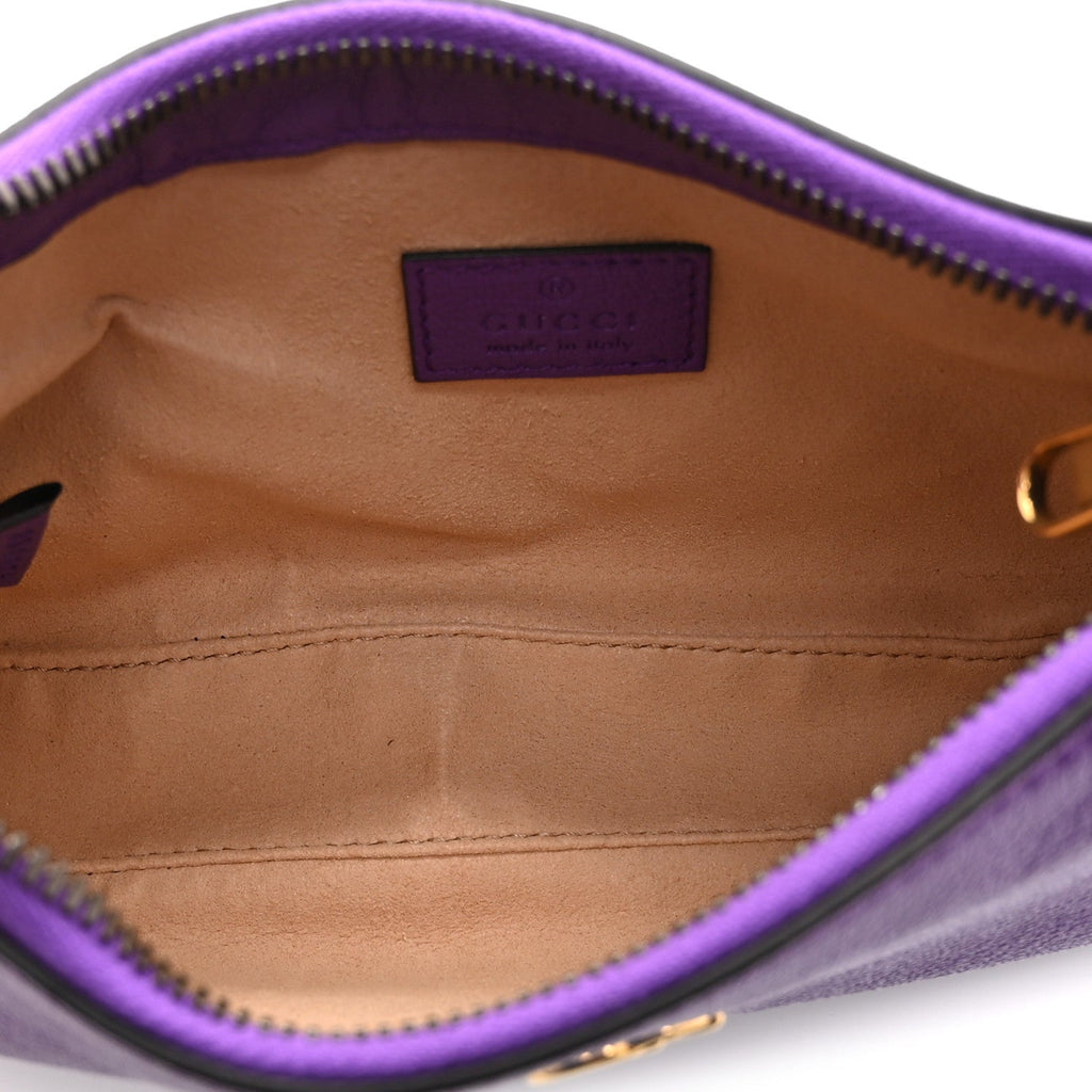 Gucci Goatskin Mini Aphrodite Shoulder Bag Shine Purple