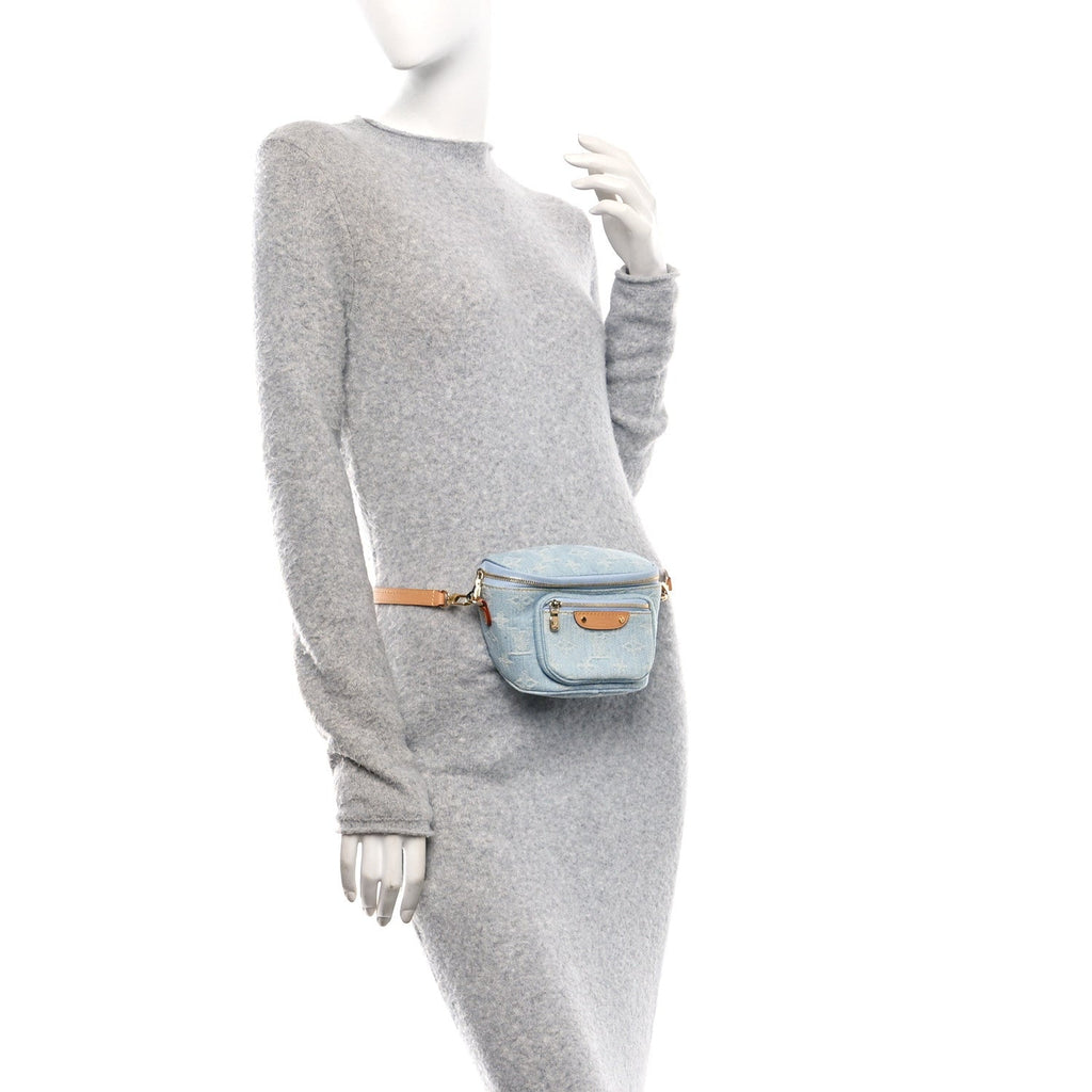 Louis Vuitton Monogram Denim Mini Bumbag Sky Blue