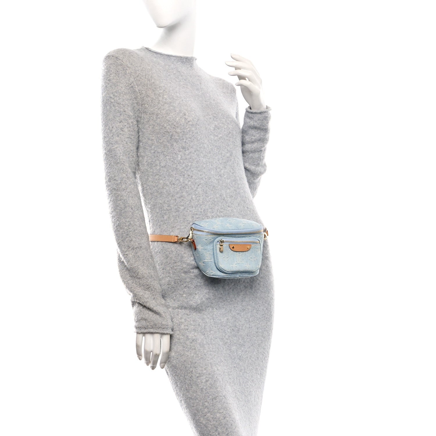 Louis Vuitton Monogram Denim Mini Bumbag Sky Blue