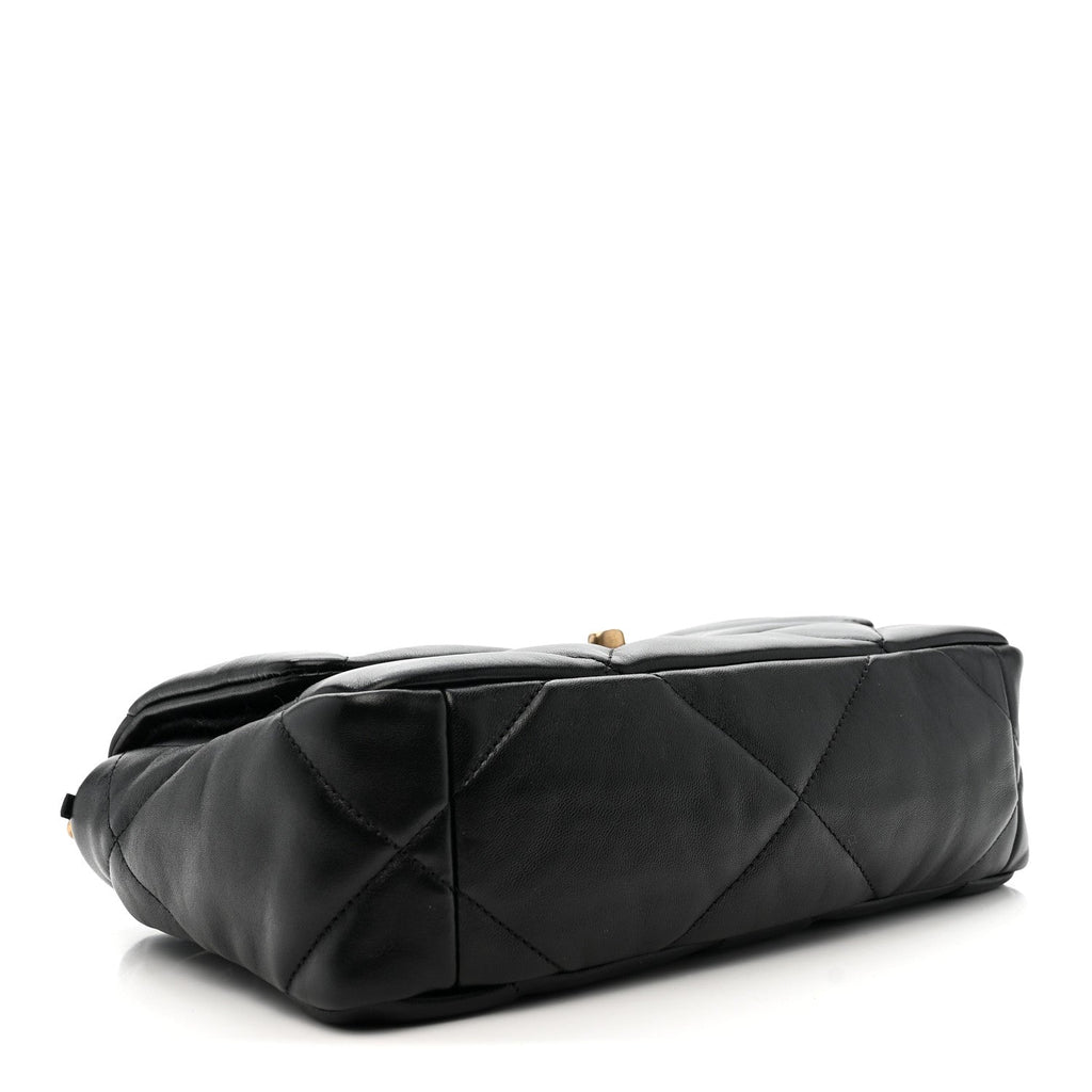 Chanel Lambskin Quilted Medium Chanel 19 Flap Black