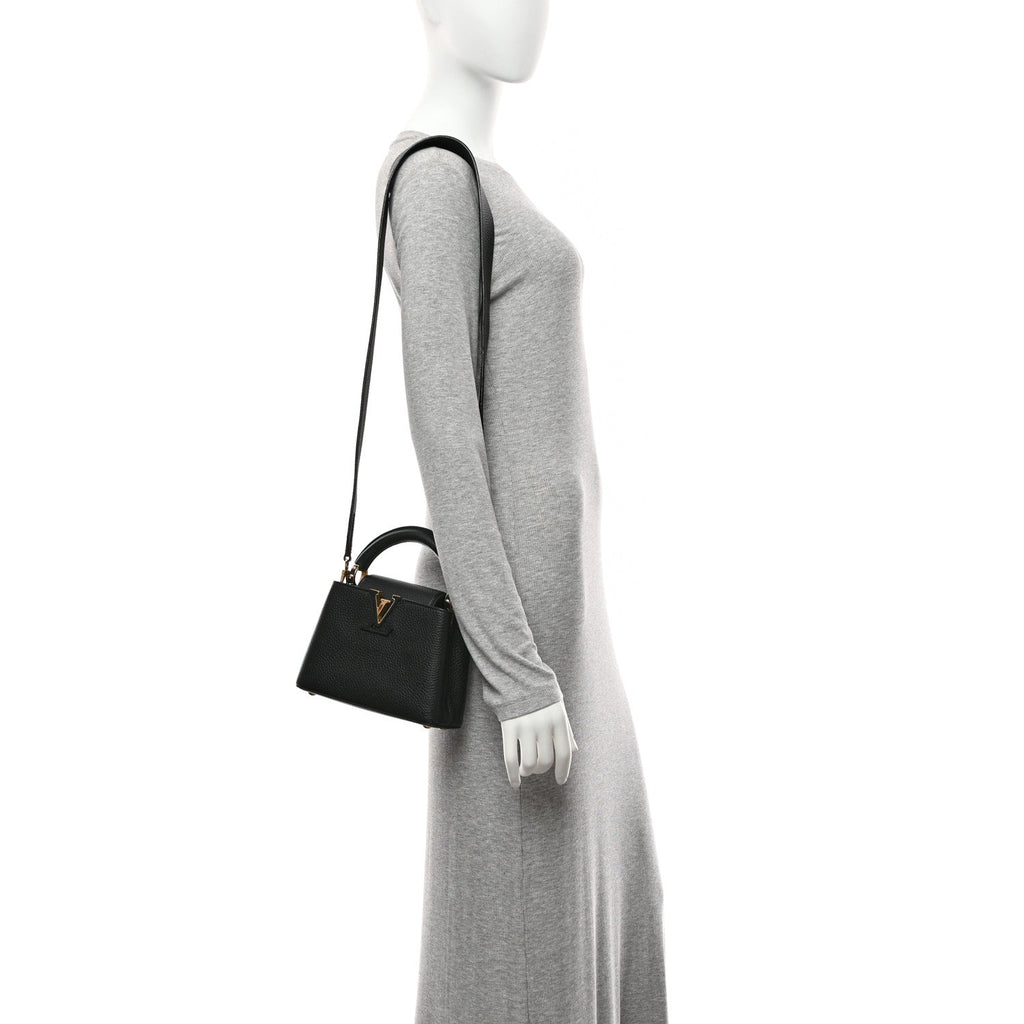 Louis Vuitton Taurillon Mini Capucines Black