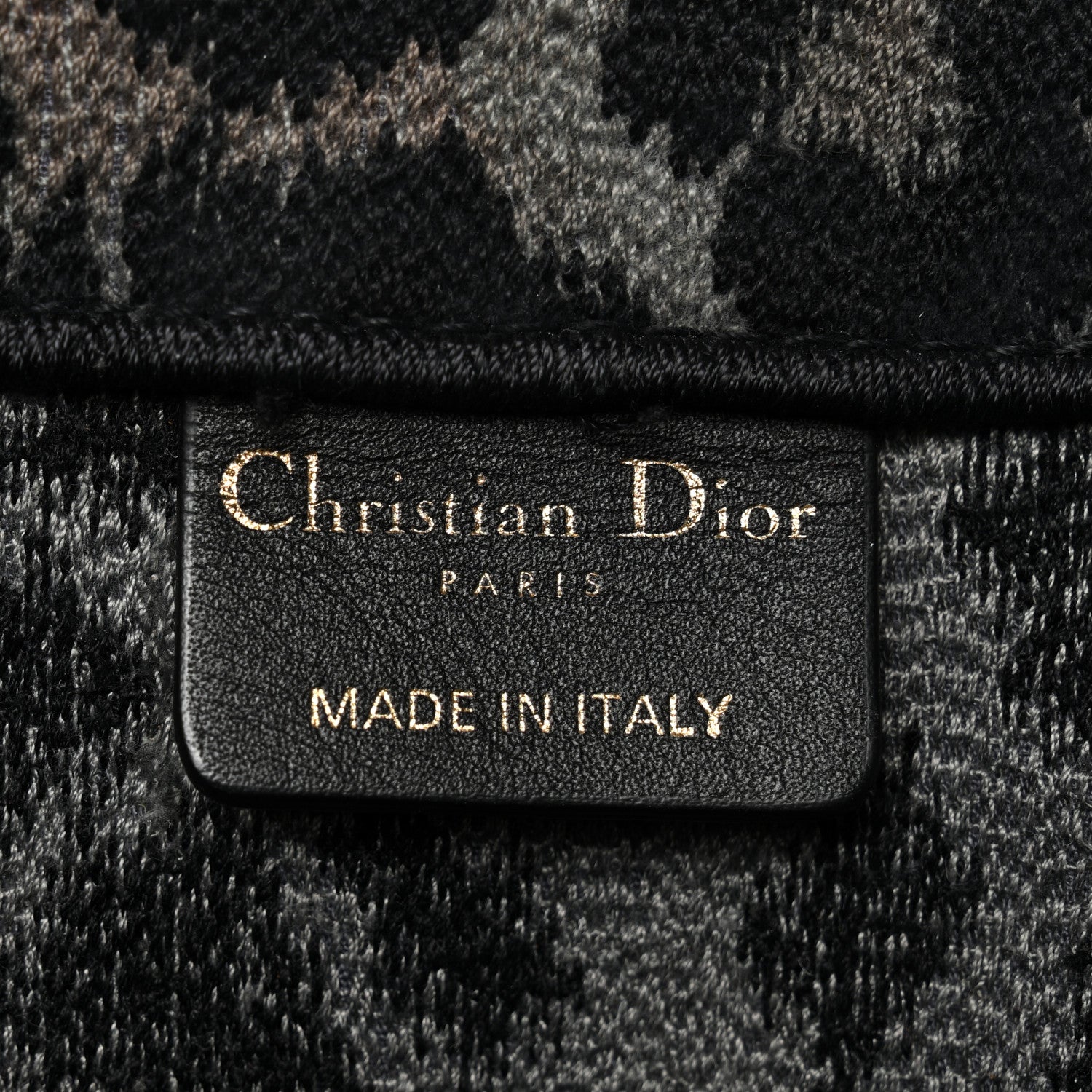 Christian Dior Canvas Mizza Embroidered Large Leopard Book Tote Grey