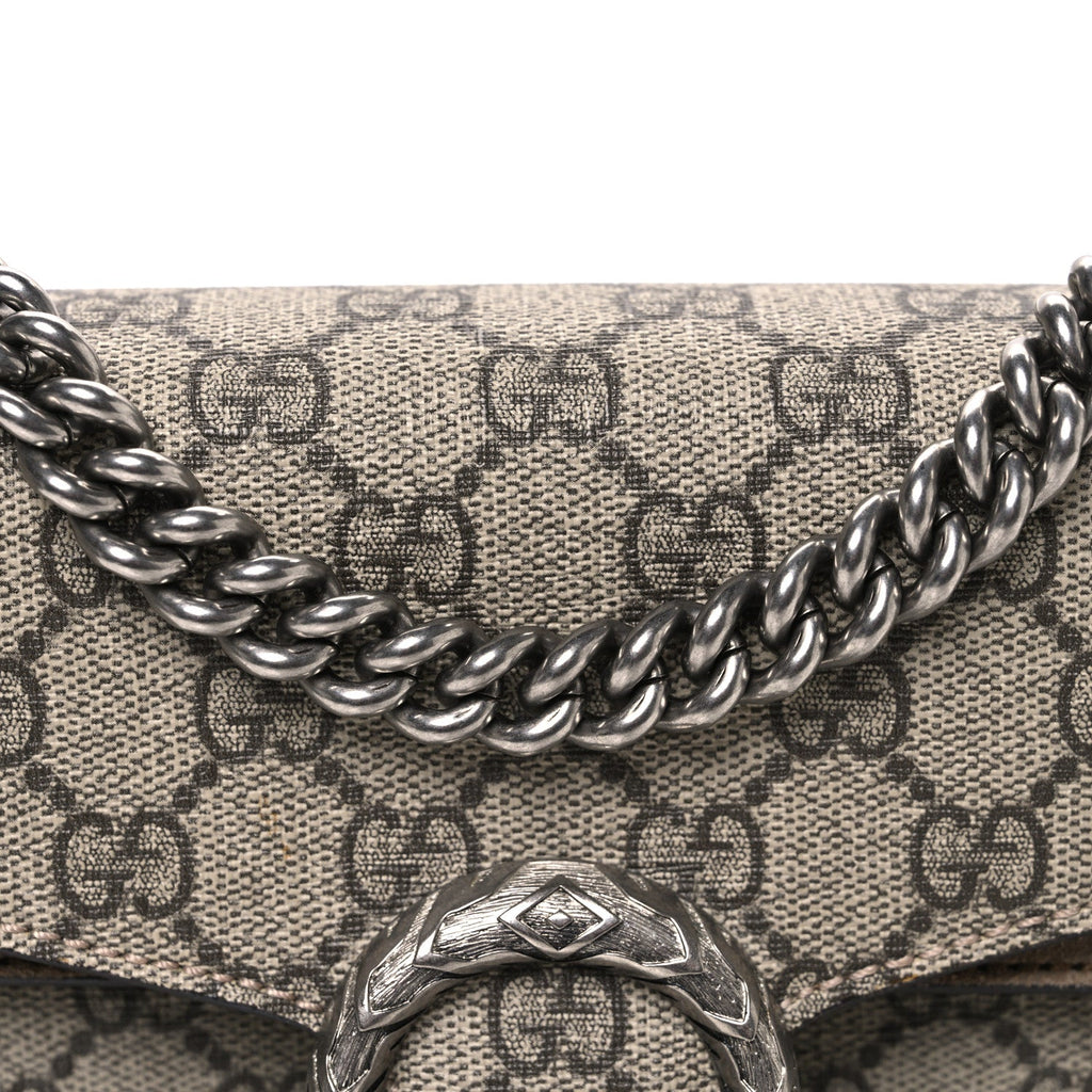 Gucci GG Supreme Monogram Mini Dionysus Shoulder Bag Taupe