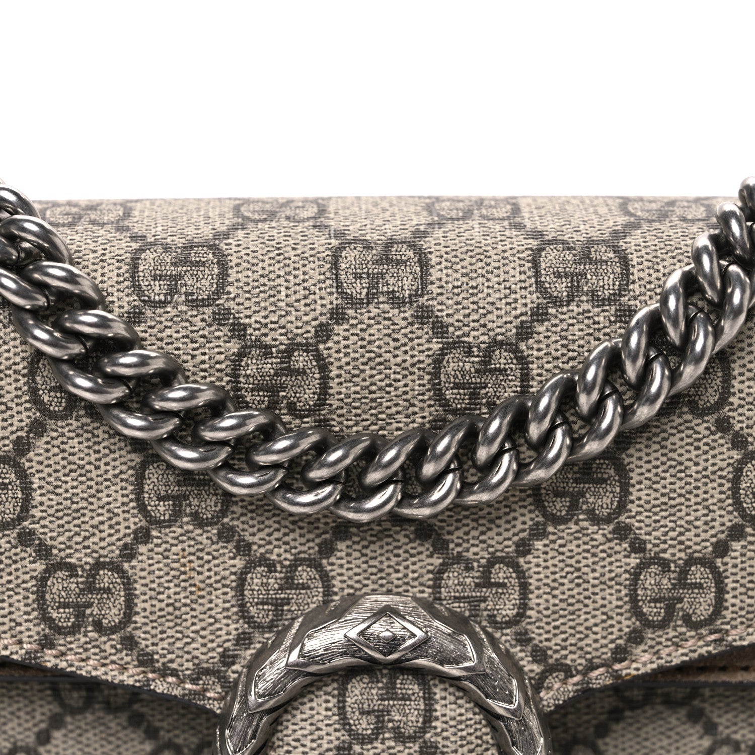 Gucci GG Supreme Monogram Mini Dionysus Shoulder Bag Taupe