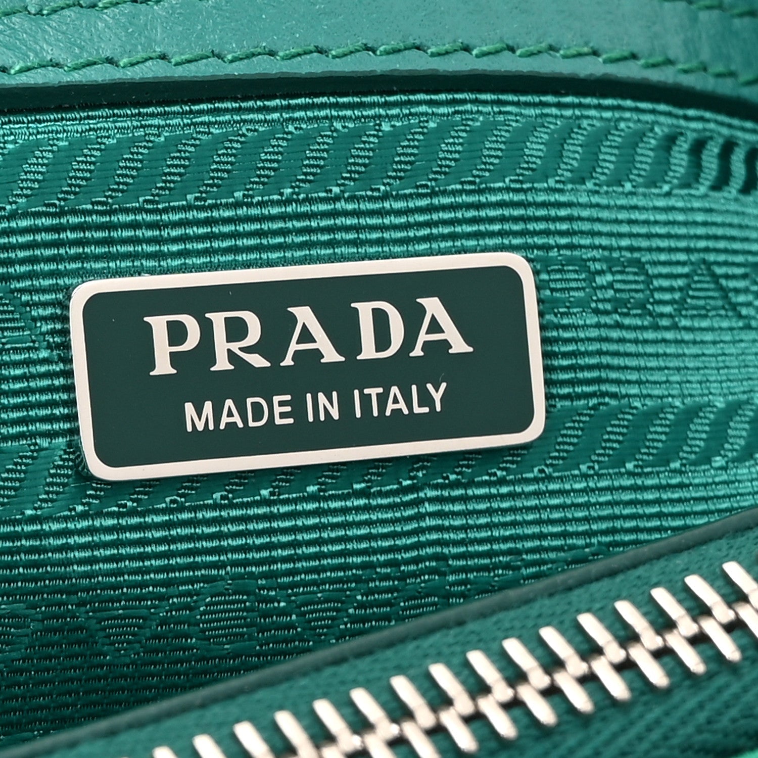 Prada Satin Crystal Mini Galleria Double Zip Tote Mango