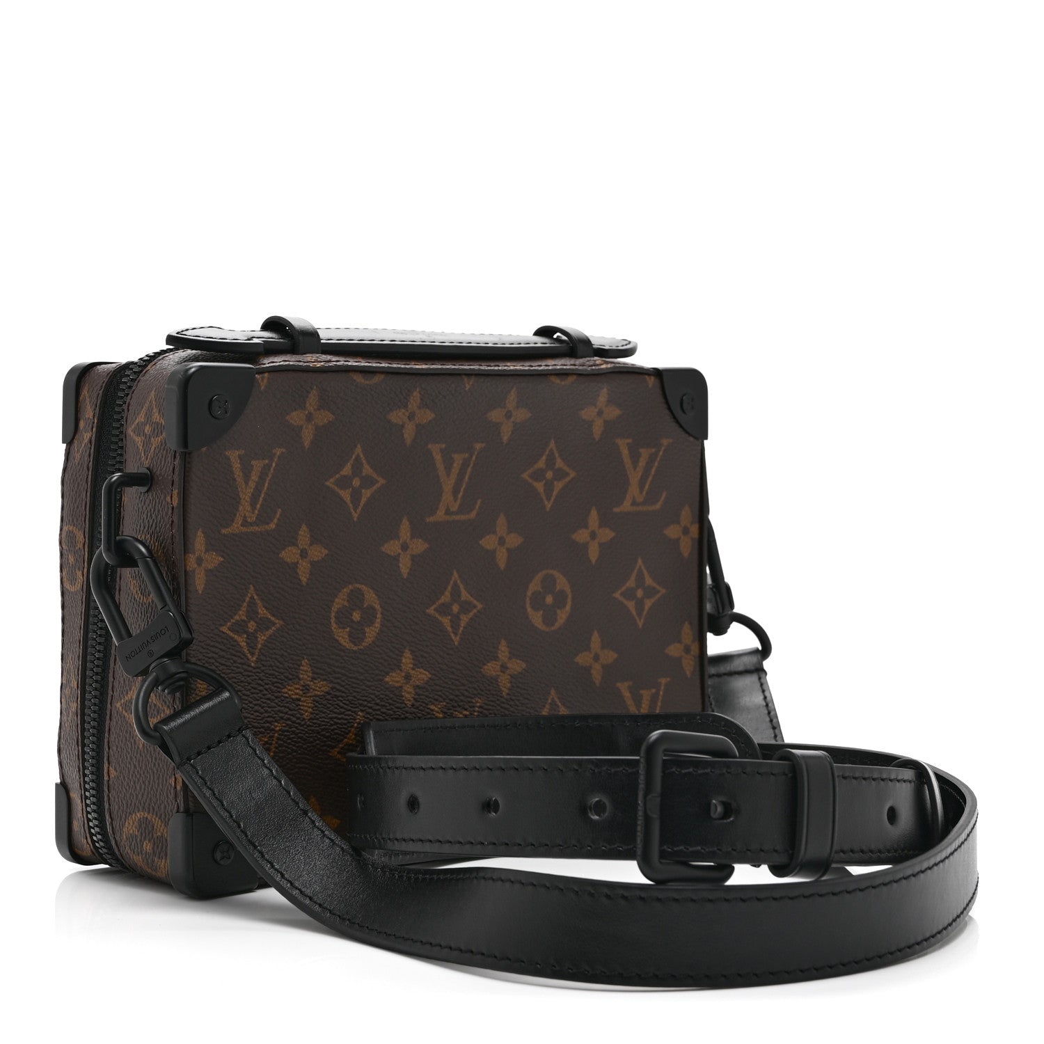 Louis Vuitton Monogram Macassar Handle Soft Trunk Black
