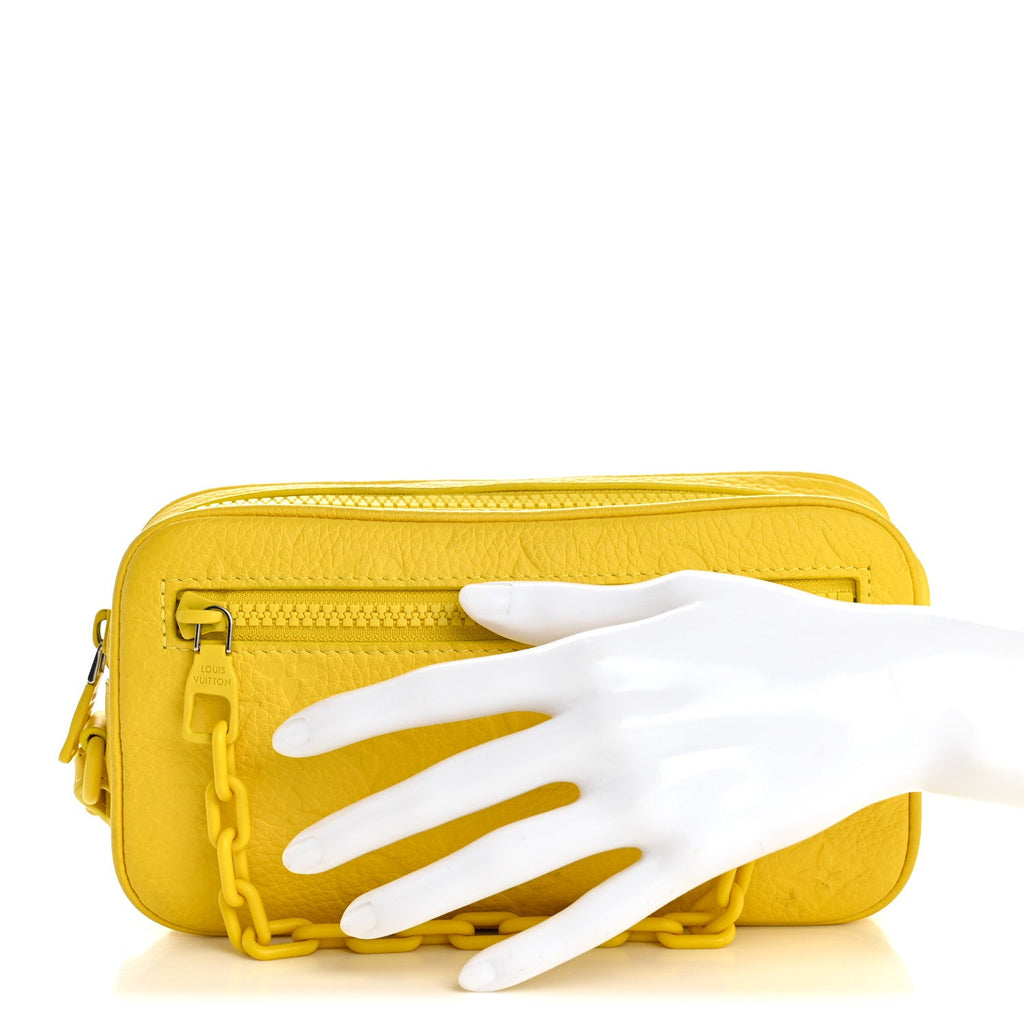 Louis Vuitton Taurillon Monogram Pochette Volga Yellow