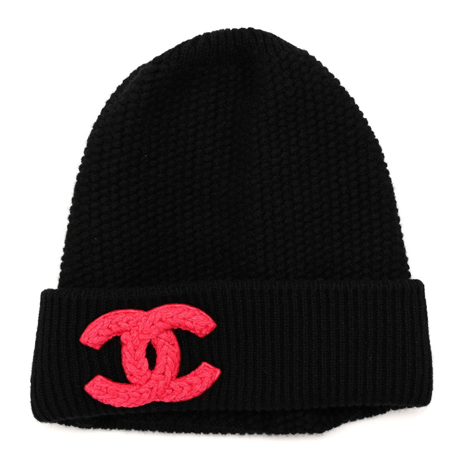 Cashmere CC Beanie Hat Black Pink
