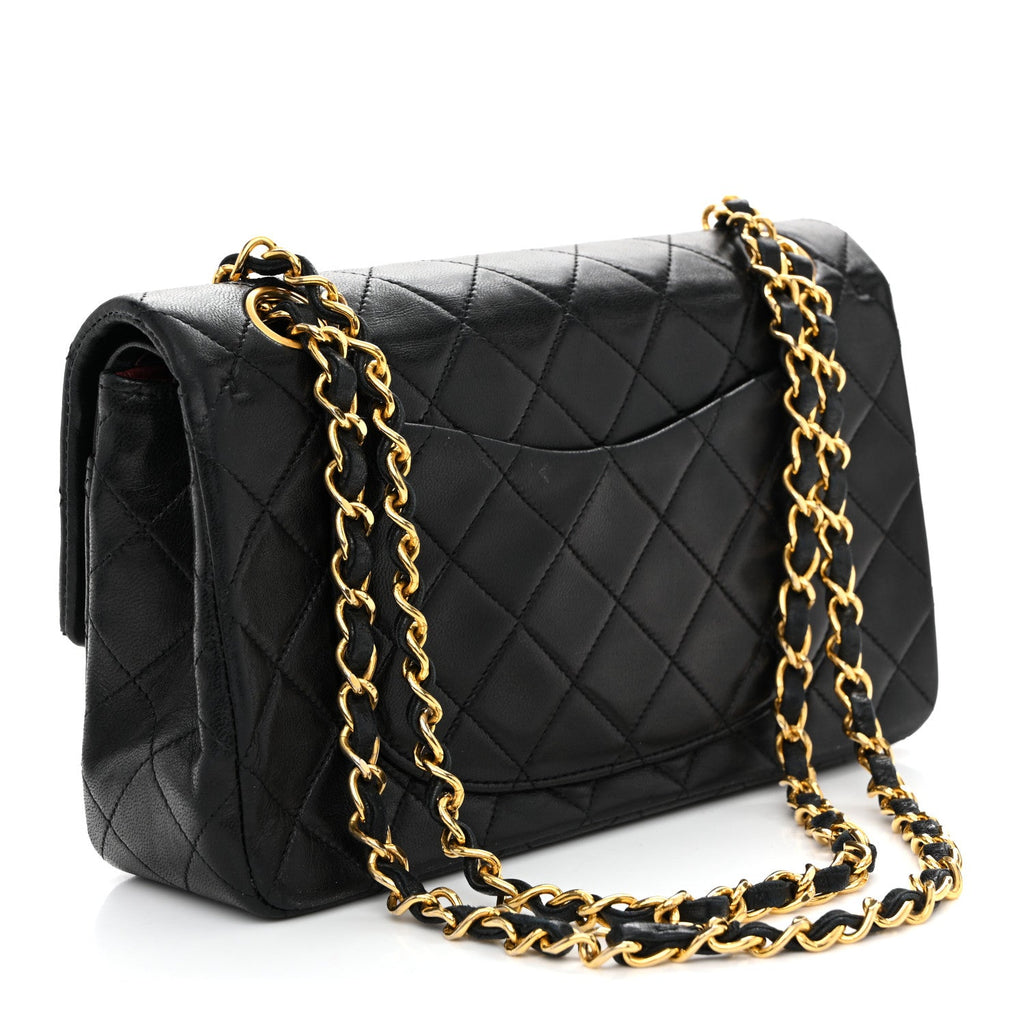 Chanel Lambskin Quilted Small Double Flap Black