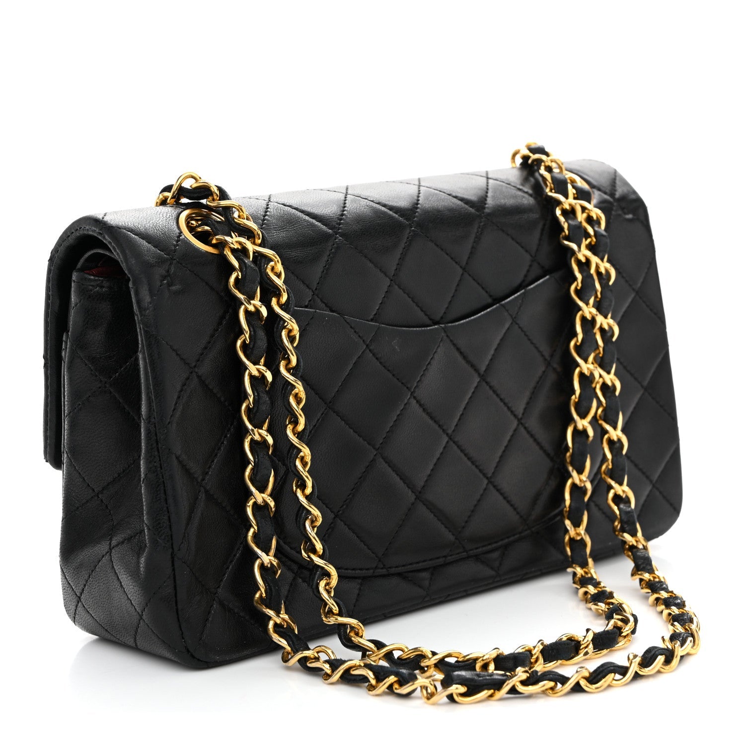 Chanel Lambskin Quilted Small Double Flap Black