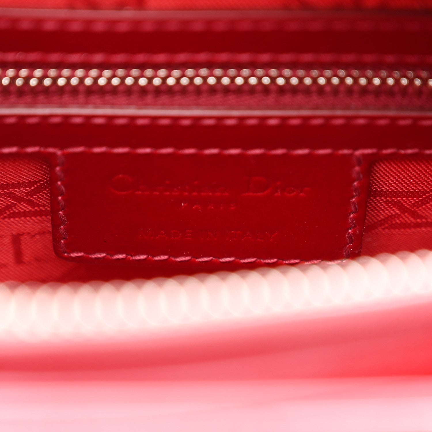 Christian Dior Patent Cannage Medium Lady Dior Red