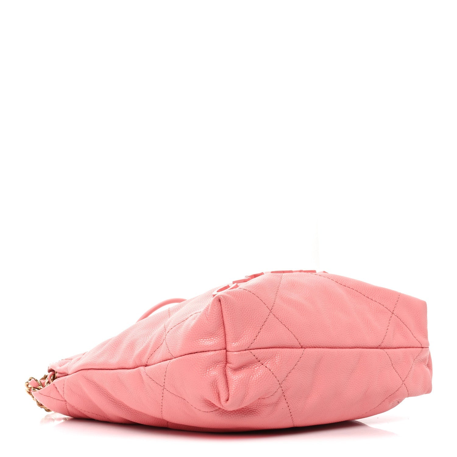 Chanel Shiny Caviar Quilted Mini Chanel 22 Coral