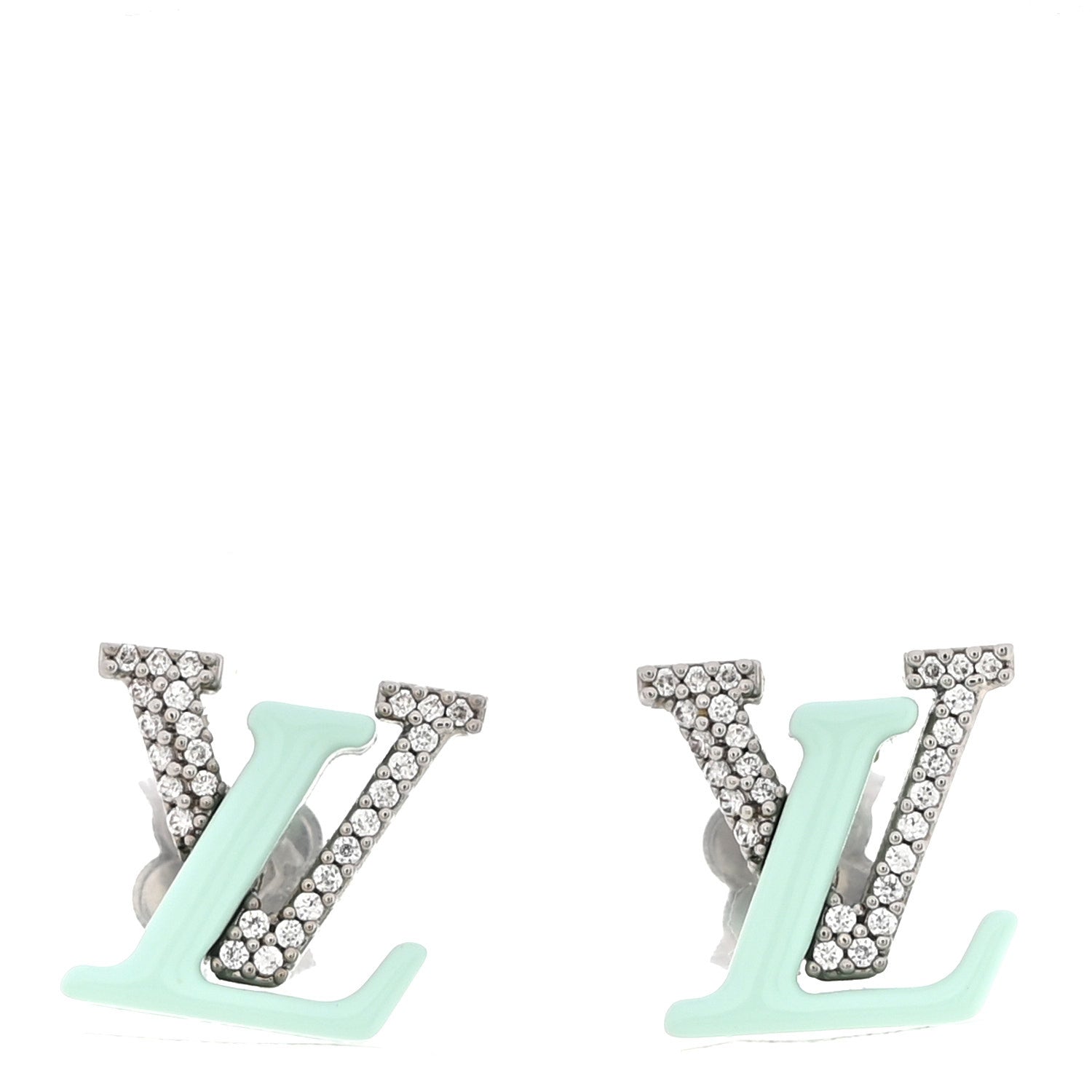 Louis Vuitton Crystal LV Iconic Sweety Earrings Blue