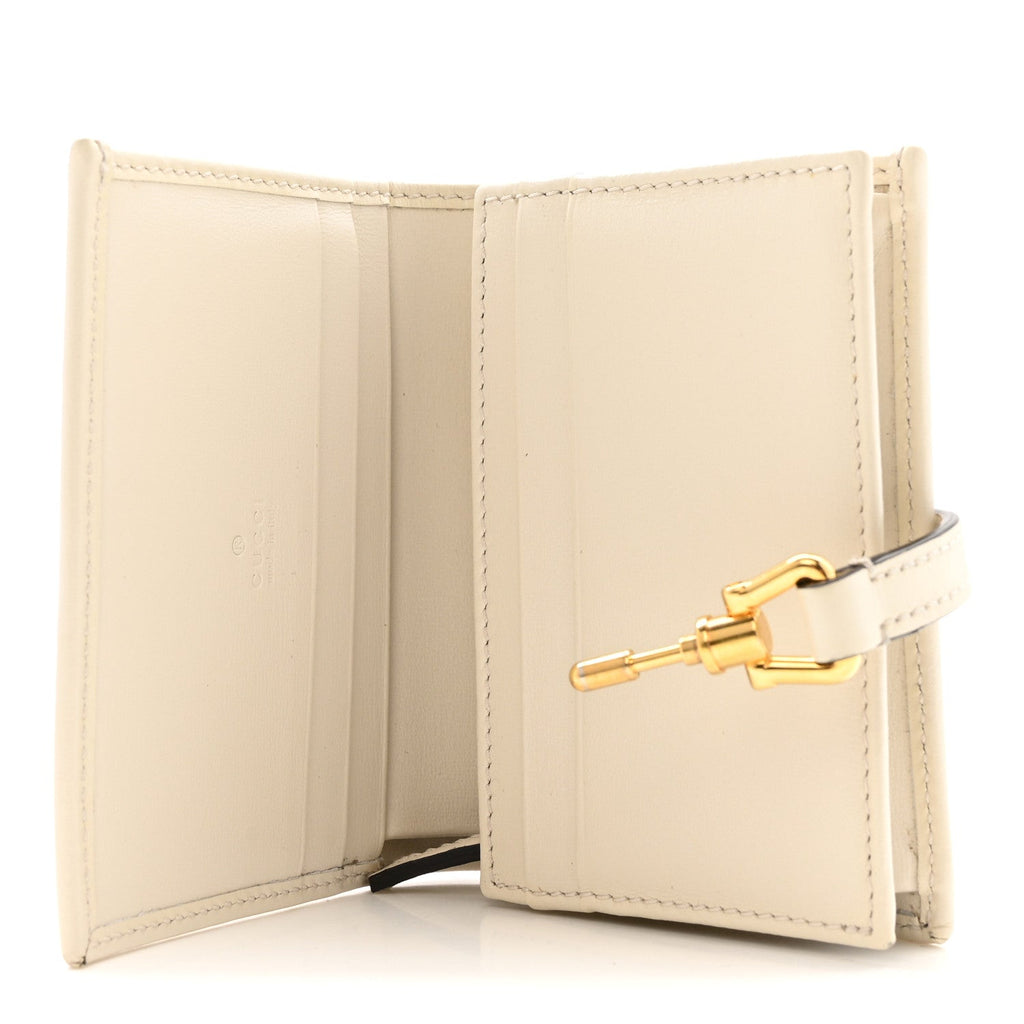 Gucci Calfskin Jackie 1961 Card Case Mystic White