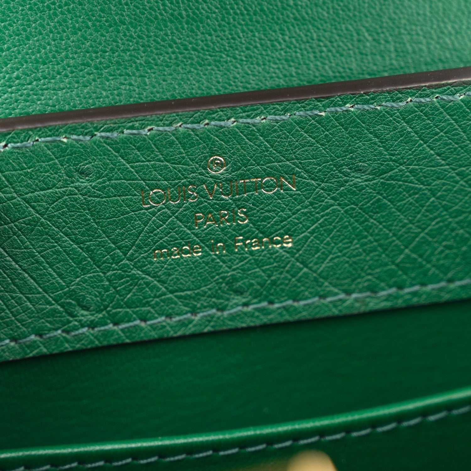 Louis Vuitton Ostrich Capucines Mini Mint