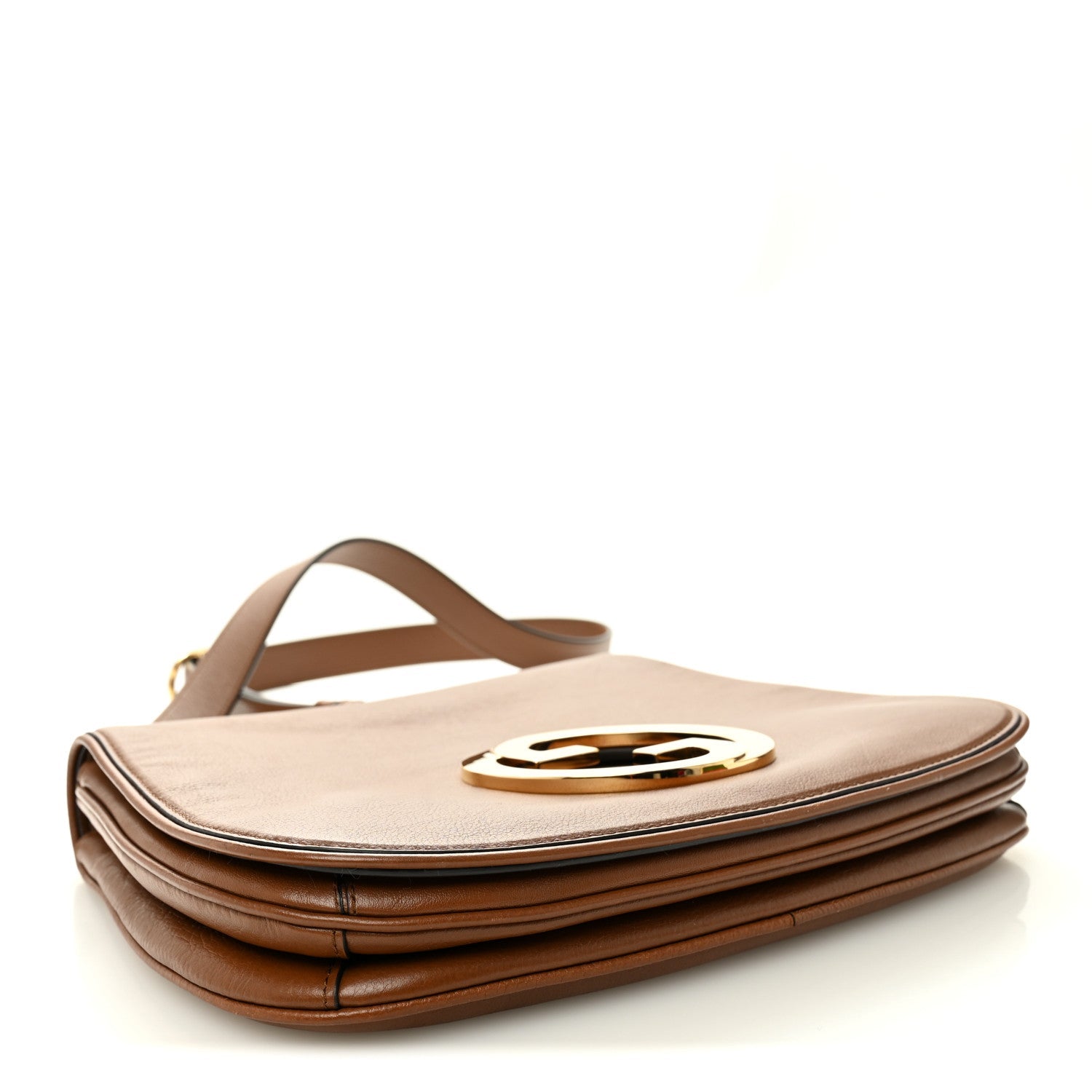 Gucci Roxy Calfskin Web Medium Blondie Shoulder Flap Bag Cuir