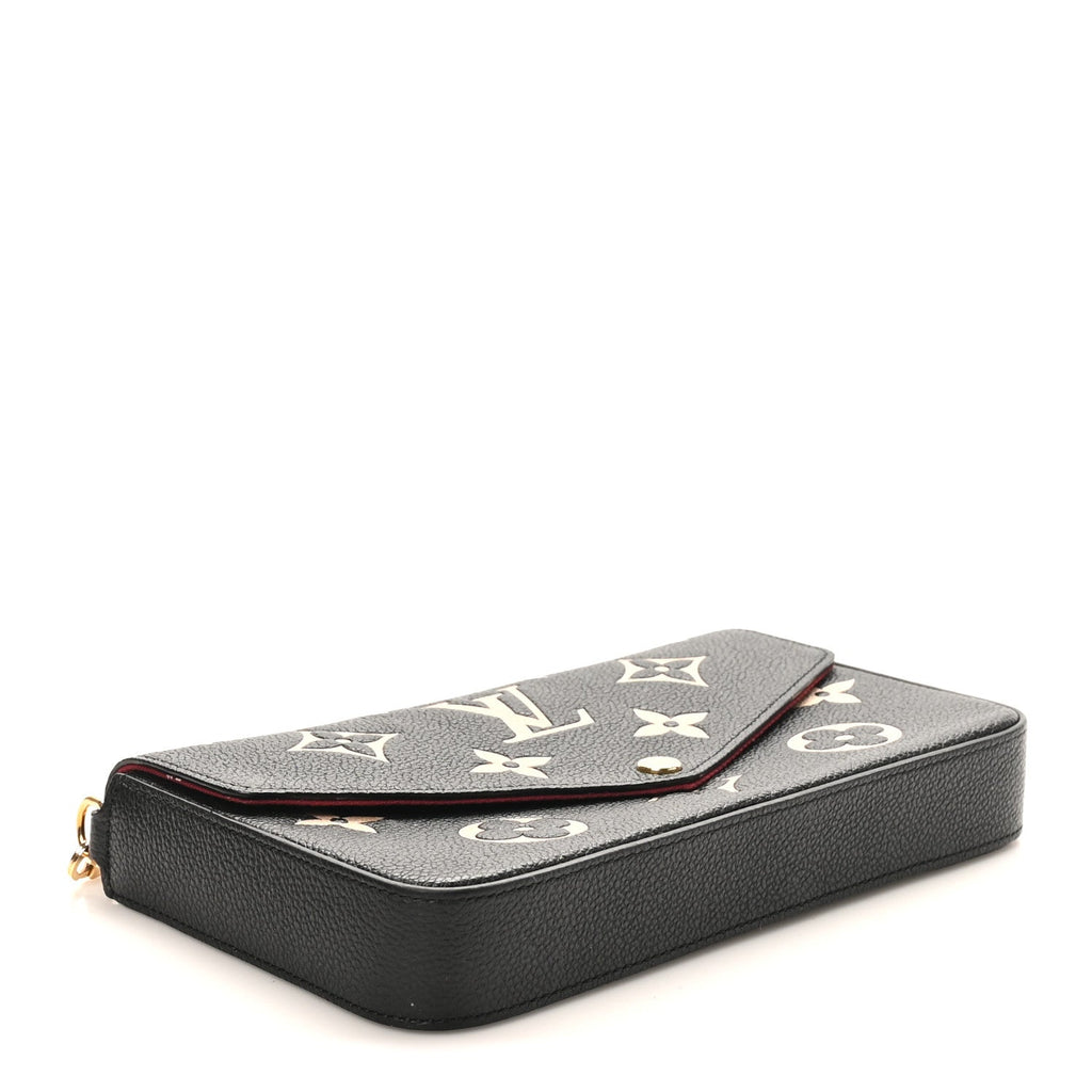Louis Vuitton Empreinte Monogram Giant Felicie Pochette Black Beige