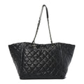 Chanel Lambskin Quilted Week End on Mars Tote Black