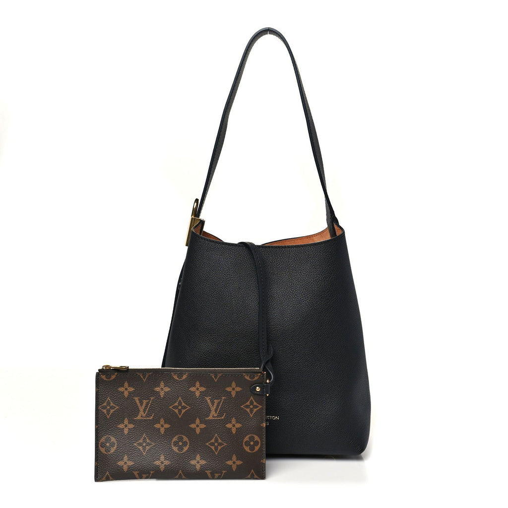 Louis Vuitton Grained Calfskin Low Key Hobo PM Black
