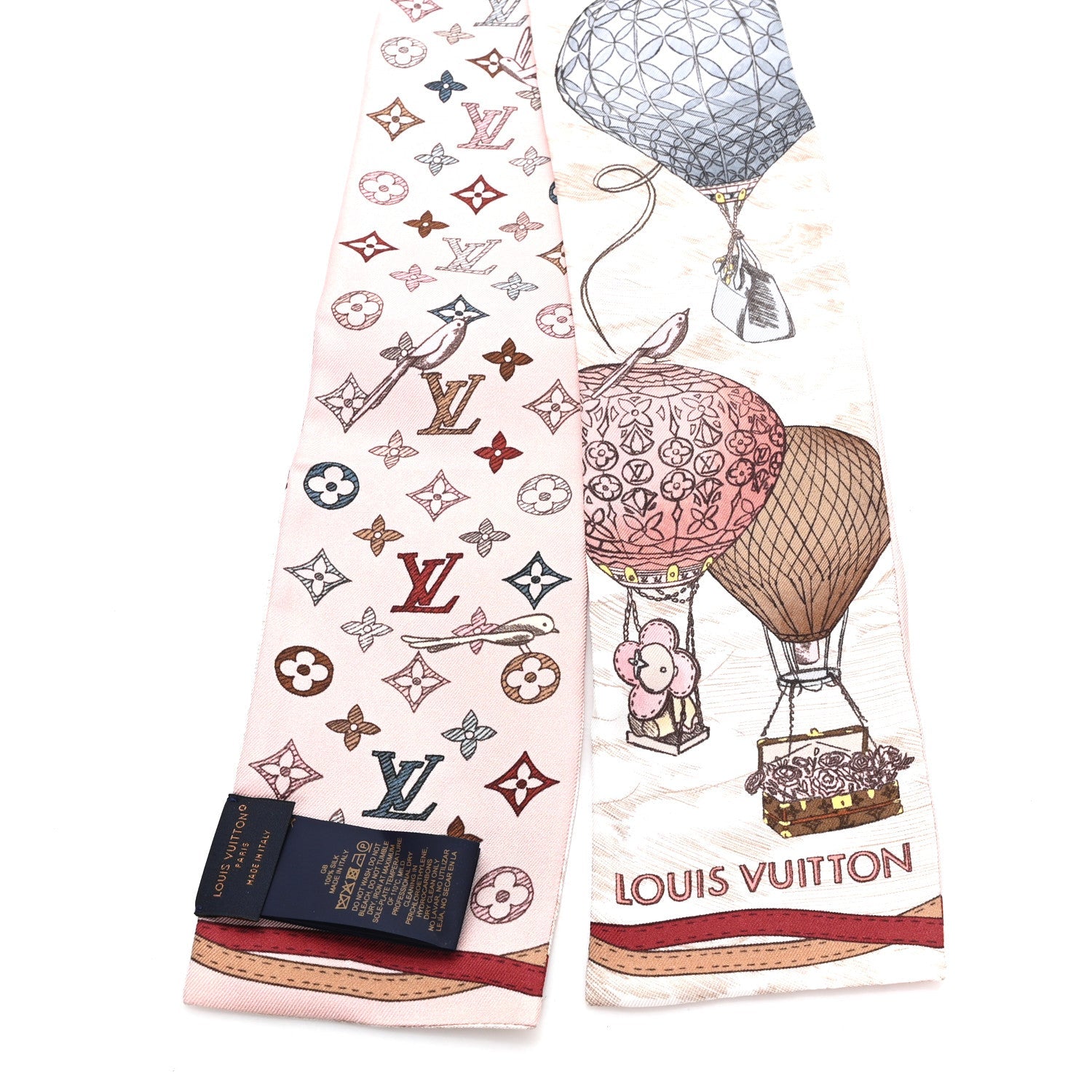 Louis Vuitton Silk Monogram Up And Away Bandeau Rose Clair