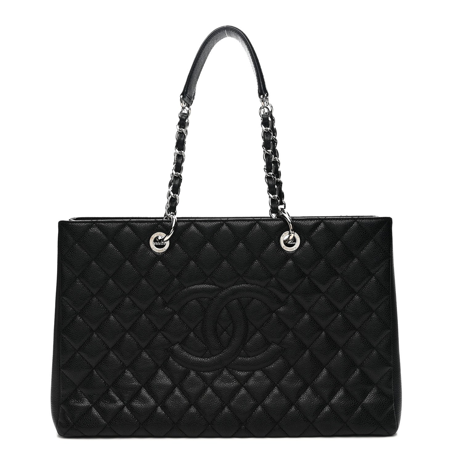 Chanel Caviar Quilted XL Grand Shopping Tote GST Black