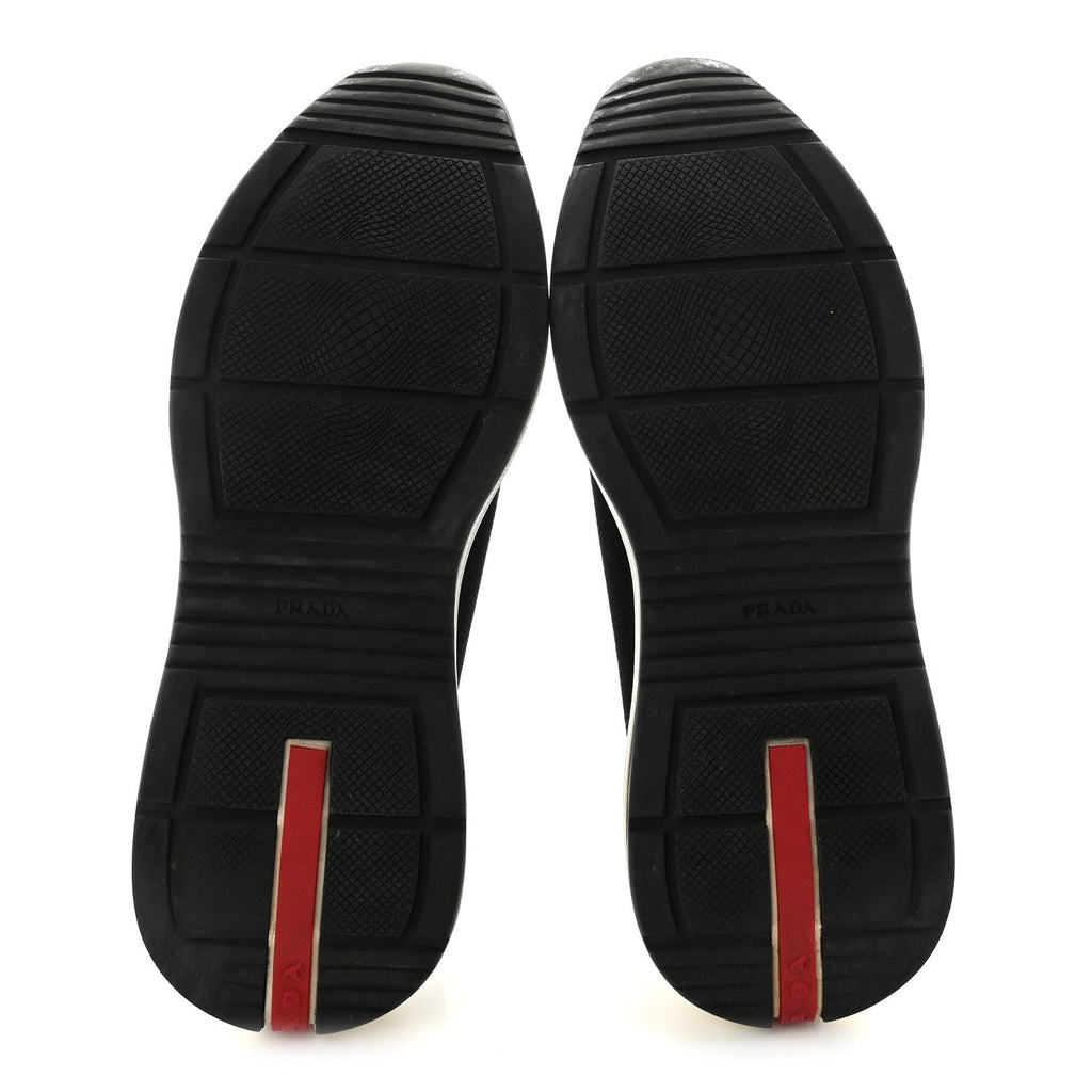 Prada Mesh Neoprene Womens America's Cup 45mm Sneakers 36.5 Black White