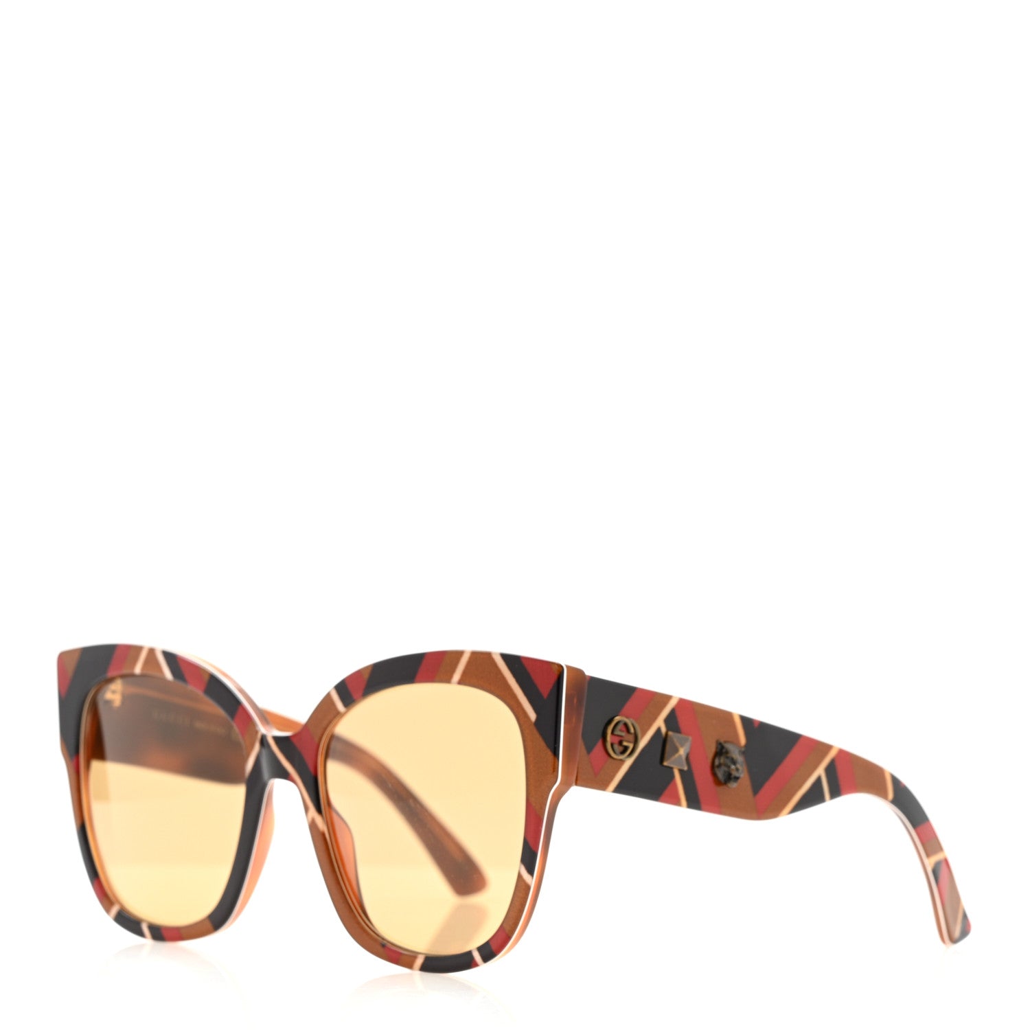Gucci Acetate Square Frame Sunglasses GG0059S Multicolor