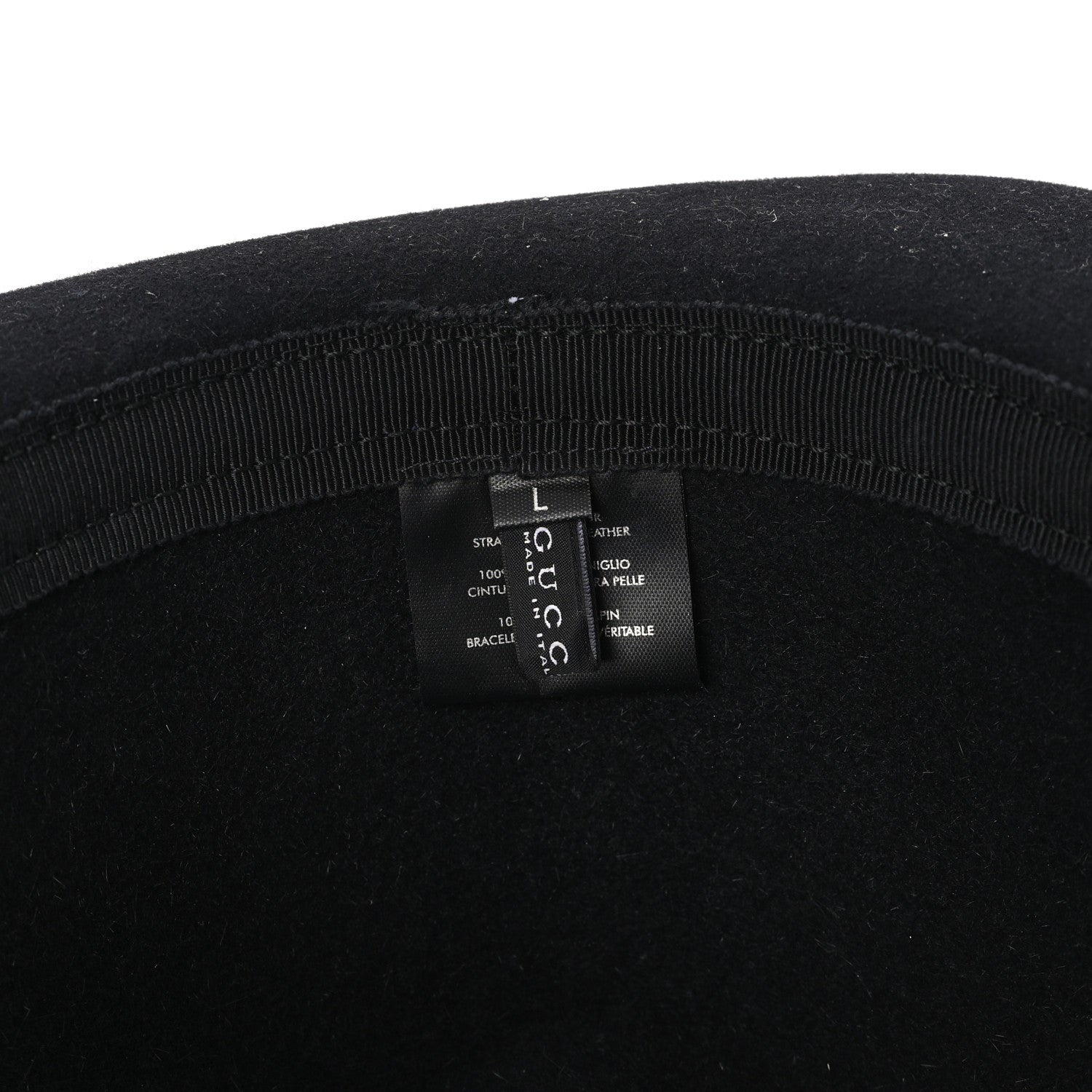 Gucci Felt Horsebit Hat L Black