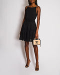 Chanel 20/S Black Sleeveless Knitted Midi Dress with CC Diamante Detail Size FR 38 (UK 10)